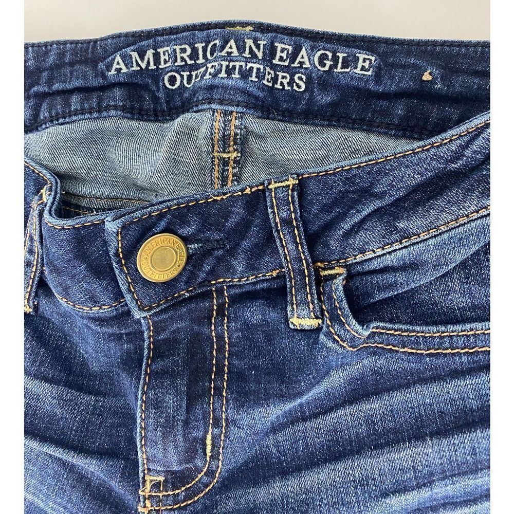 American Eagle Jeans Jegging Super Stretch Blue Jeans - Size 0 - Picture 7 of 8